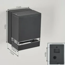 hofstein Applique extérieure Haines Anthracite, Noir, 1 lumière