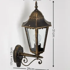 Luminaires Rustiques-hofstein Applique extérieure Hongkong Brun doré, 1 lumière