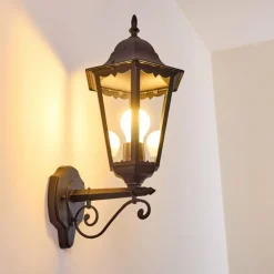 Luminaires Rustiques-hofstein Applique extérieure Hongkong Noir, 1 lumière