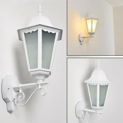 Luminaires Rustiques-hofstein Applique extérieure Hongkong Blanc, 1 lumière