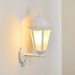 Luminaires Rustiques-hofstein Applique extérieure Hongkong Blanc, 1 lumière