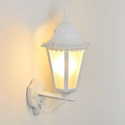 Luminaires Rustiques-hofstein Applique extérieure Hongkong Blanc, 1 lumière