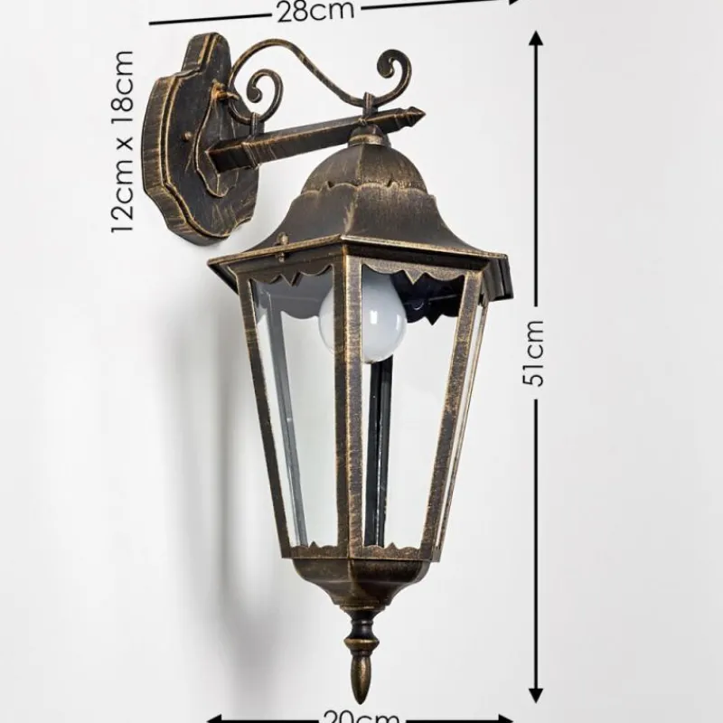 Luminaires Rustiques-hofstein Applique extérieure Hongkong Brun doré, 1 lumière