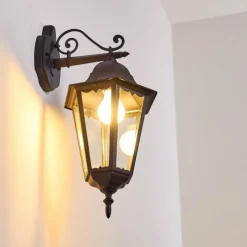 Luminaires Rustiques-hofstein Applique extérieure Hongkong Noir, 1 lumière