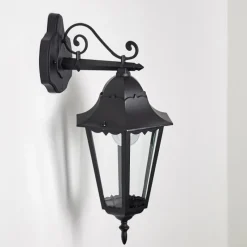 Luminaires Rustiques-hofstein Applique extérieure Hongkong Noir, 1 lumière