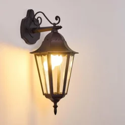 Luminaires Rustiques-hofstein Applique extérieure Hongkong Noir, 1 lumière