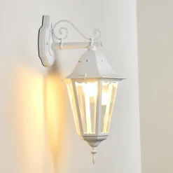 Luminaires Rustiques-hofstein Applique extérieure Hongkong Blanc, 1 lumière