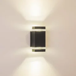 hofstein Applique extérieure Lutak LED Anthracite, 2 lumières