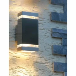 Luminaires Lutec Applique extérieure LUTEC FOCUS Acier inoxydable, 2 lumières