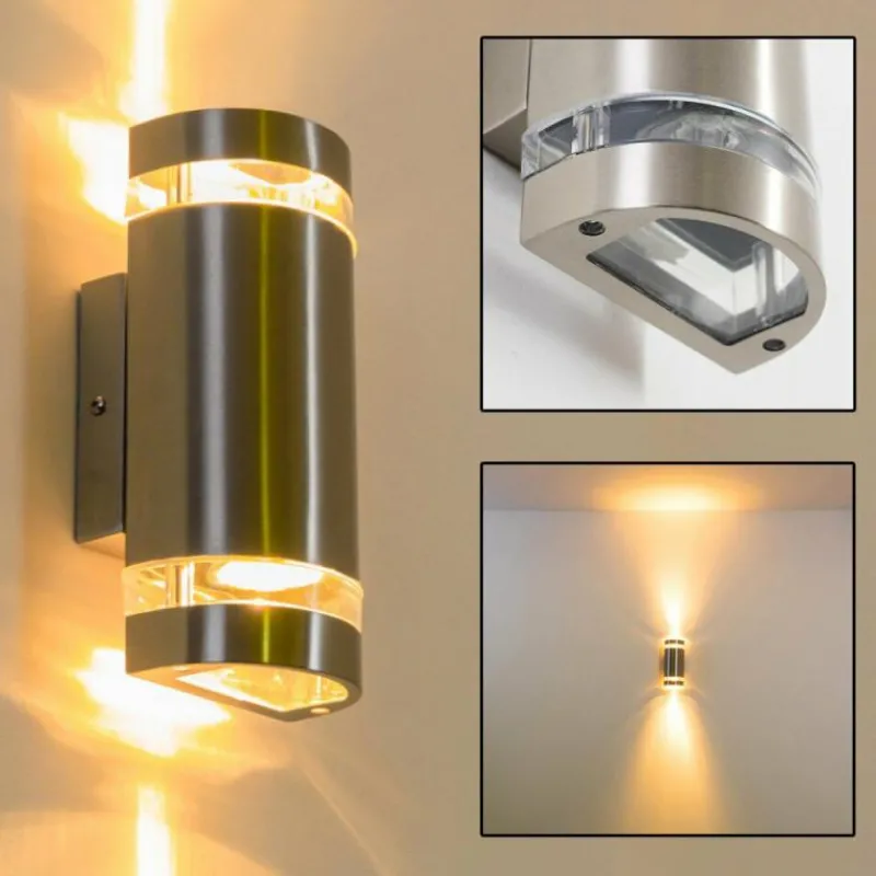 hofstein Applique extérieure Maturin Acier inoxydable, 2 lumières