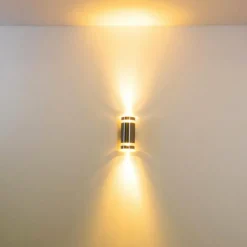 hofstein Applique extérieure Maturin Acier inoxydable, 2 lumières