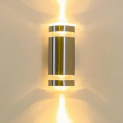 hofstein Applique extérieure Maturin Acier inoxydable, 2 lumières