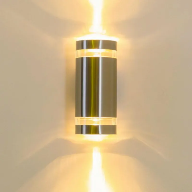 hofstein Applique extérieure Maturin Acier inoxydable, 2 lumières