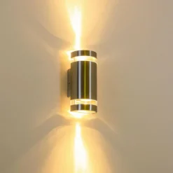 hofstein Applique extérieure Maturin Acier inoxydable, 2 lumières