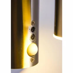 hofstein Applique extérieure Popoyan LED Acier inoxydable, 2 lumières, Détecteur de mouvement