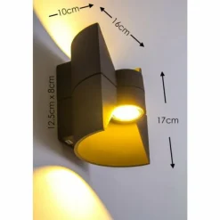 hofstein Applique extérieure San Jose LED Anthracite, 2 lumières