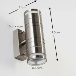 hofstein Applique extérieure Selve Acier inoxydable, 2 lumières