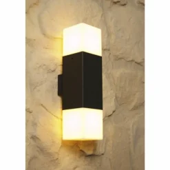 Luminaires Trio applique extérieure Trio HUDSON Noir, 2 lumières