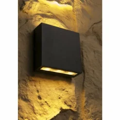 Luminaires Trio applique extérieure Trio THAMES LED Noir, 2 lumières