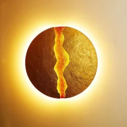 Lampes Dorées-Luminaires Holländer Applique Holländer ERUPTION LED Or, Rouge, 1 lumière