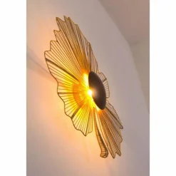 Lampes Dorées-Luminaires Holländer Applique Holländer Tremolo Brun, Or, Noir, 1 lumière