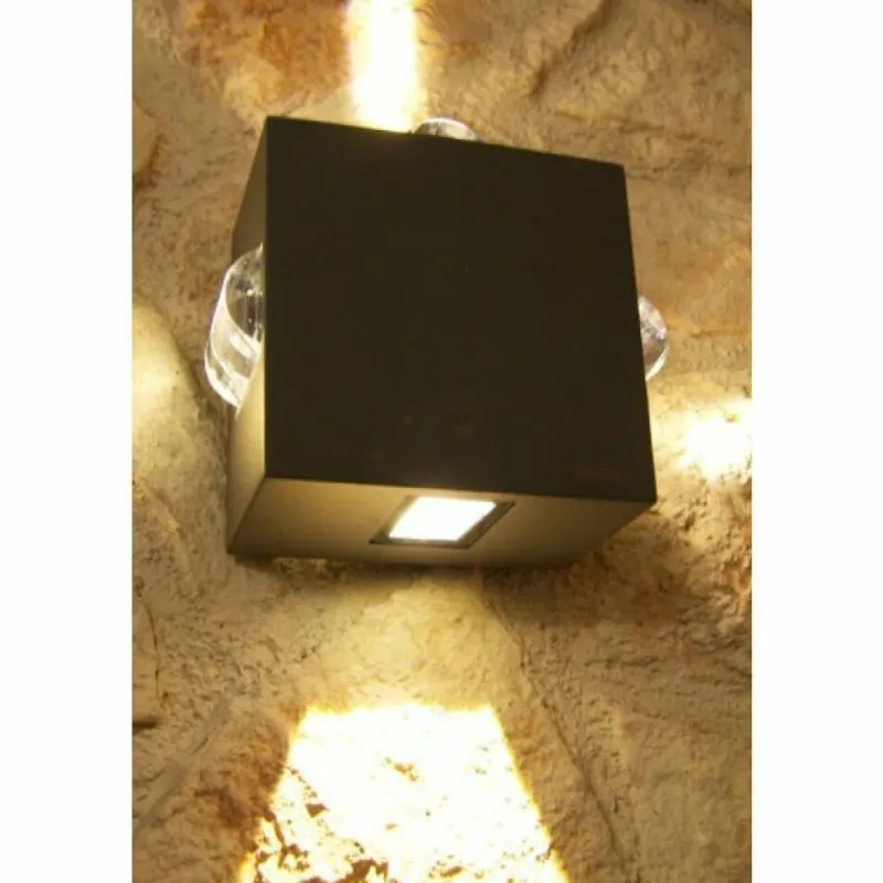 Luminaires Lutec Applique LED Moderne Anthracite, 4 lumières