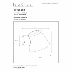 Luminaires Lucide Applique Lucide DINGO LED Blanc, 1 lumière