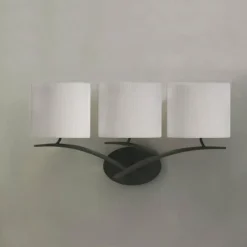 Lampes En Tissu-Luminaires Mantra Applique Mantra Eve Anthracite, 3 lumières