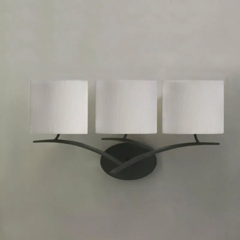 Lampes En Tissu-Luminaires Mantra Applique Mantra Eve Anthracite, 3 lumières