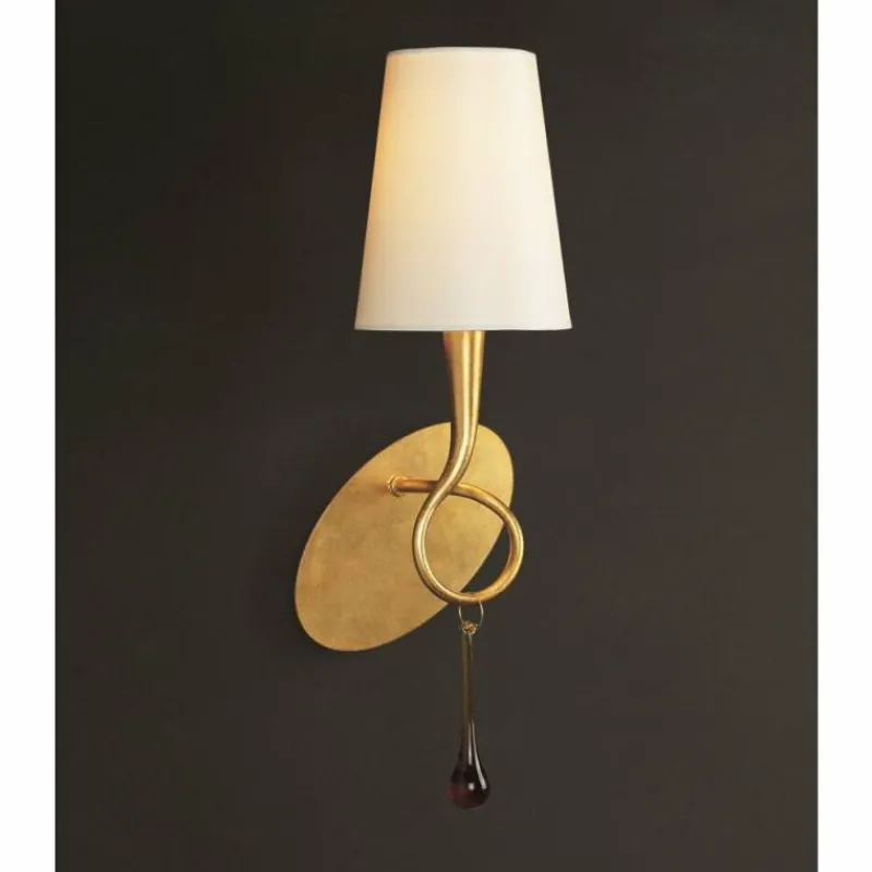 Lampes En Tissu-Luminaires Mantra Applique Mantra Paola Or, 1 lumière