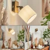 Lampes En Tissu-hofstein Applique murale Alsen Bois foncé, Noir, 1 lumière