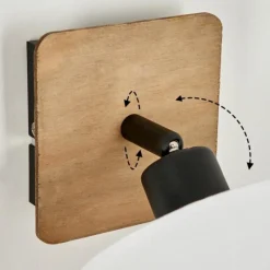 Lampes En Tissu-hofstein Applique murale Alsen Bois foncé, Noir, 1 lumière