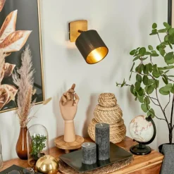 Lampes En Tissu-hofstein Applique murale Alsen Écru, Noir, 1 lumière