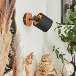 Lampes En Tissu-hofstein Applique murale Alsen Écru, Noir, 1 lumière