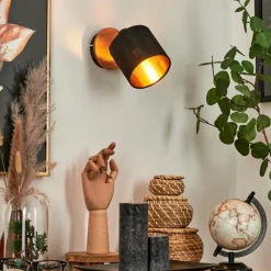 Lampes En Tissu-hofstein Applique murale Alsen Écru, Noir, 1 lumière