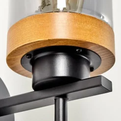 Suspension Verre Fumé-hofstein Applique murale Amignon Écru, Noir, 1 lumière