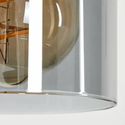 Suspension Verre Fumé-hofstein Applique murale Amignon Écru, Noir, 1 lumière