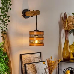 Lampes Vintages & Rétros-hofstein Applique murale Anthe Écru, Noir, 1 lumière