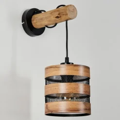 Lampes Vintages & Rétros-hofstein Applique murale Anthe Écru, Noir, 1 lumière