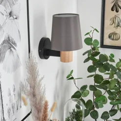 Lampes En Tissu-hofstein Applique murale Atranco Écru, Noir, 1 lumière