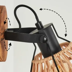 Lampes Dorées-hofstein Applique murale Auboncourt Écru, Noir, 1 lumière