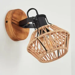 Lampes Dorées-hofstein Applique murale Auboncourt Écru, Noir, 1 lumière