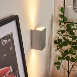 hofstein Applique murale Bellevesvres Nickel mat, 2 lumières