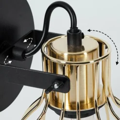 Lampes Vintages & Rétros-hofstein Applique murale Bitterroot Noir, 1 lumière