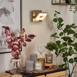 hofstein Applique murale Bobeiro LED Nickel mat, 1 lumière