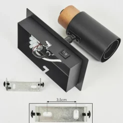 Luminaires Scandinaves-hofstein Applique murale Brenier Noir, 1 lumière