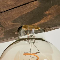 Style Boho-Chic-hofstein Applique murale Canedo Bois foncé, 1 lumière