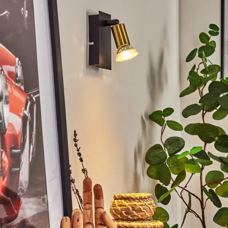 Lampes Dorées-hofstein Applique murale Castillo Noir, 1 lumière