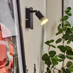 hofstein Applique murale Castillo Noir, 1 lumière