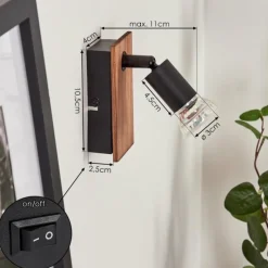 hofstein Applique murale Castillo Écru, Noir, 1 lumière